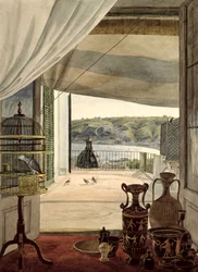 View from a Room with a Balcony over the Gulf of Naples, 1826